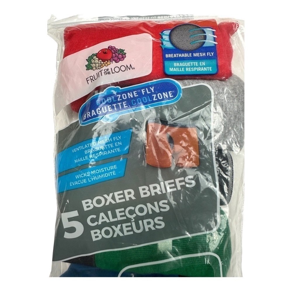 Fruit Of The Loom Cool Zone Boxer Briefs 5 Pack Size S - Picture 5 of 5
